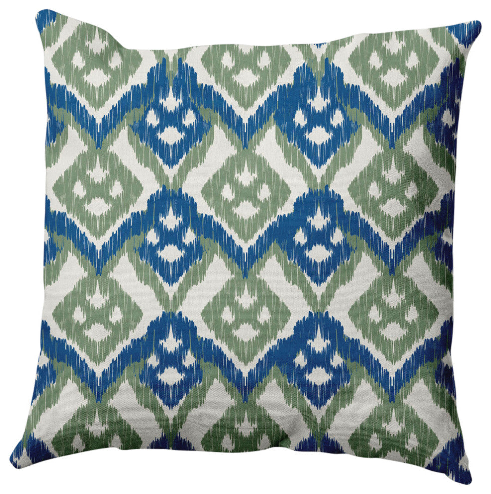 Hipster Decorative Throw Pillow, Dark Cobalt Blue, 18"x18"