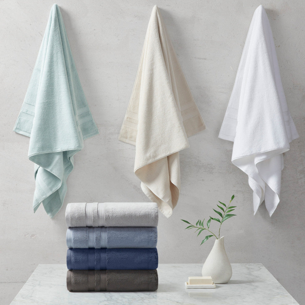 Beautyrest 750g Premium Antimicrobial 6-Piece Towel Sets, Light Gray