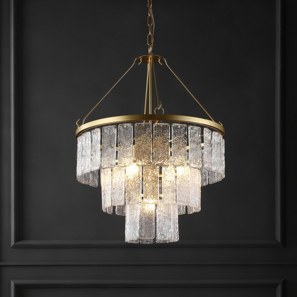 Safavieh Couture Marjory 3 Tier Chandelier Gold