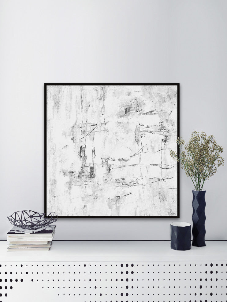 "Earthly Existence" Floater Framed Painting Print on Canvas, 32x32
