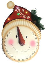 21" LED Lighted "Let it Snow" Snowman Face Christmas Countdown Advent Calendar