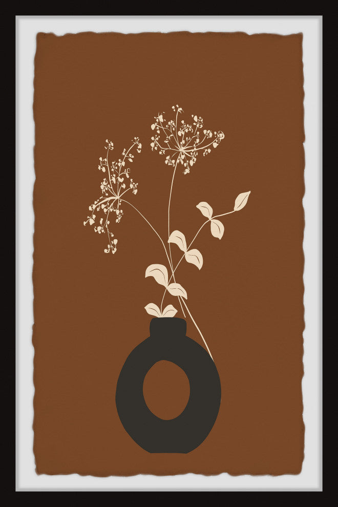 "Stems and Leaves" Framed Painting Print, 16x24