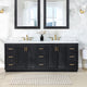 Altair Gazsi Black Oak Bathroom Vanity Set, 84", Without Mirror