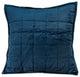 20" X 7" X 20" Navy Blue Solid Quilted Pillow Cover With Down Insert