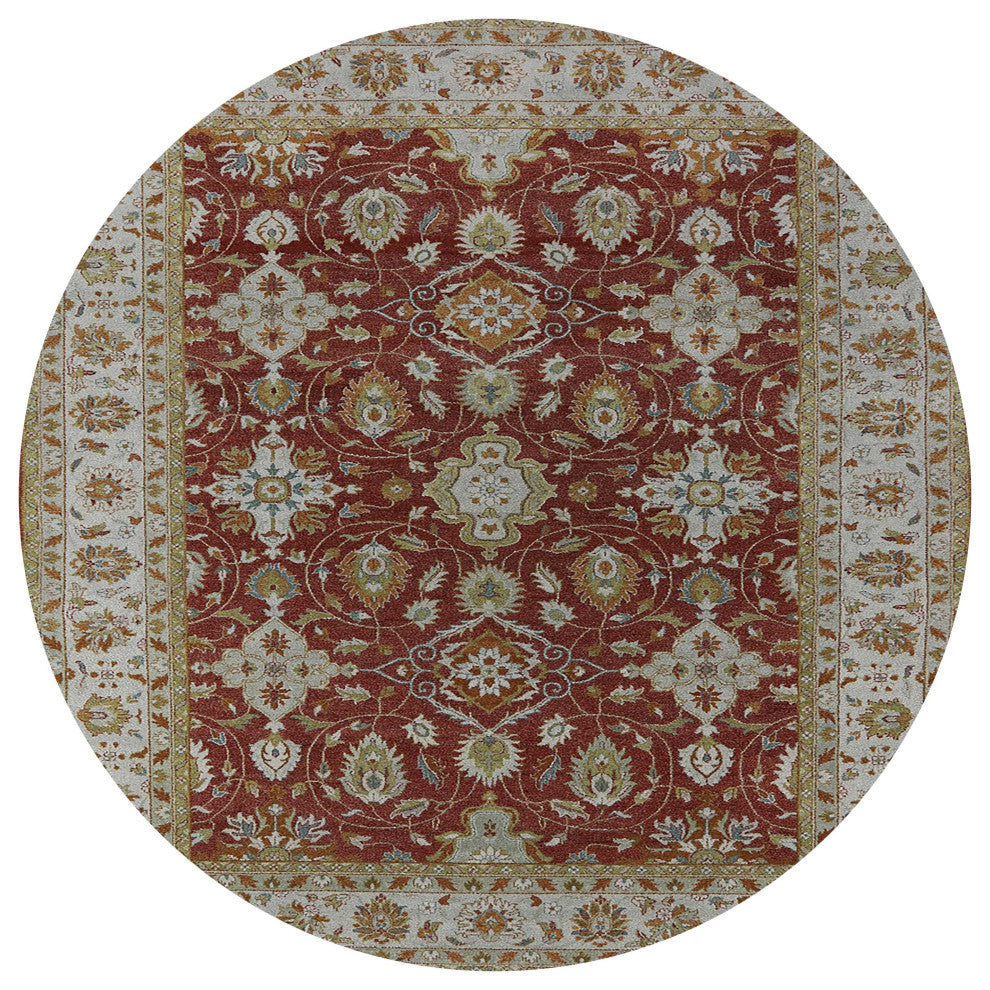 Ahgly Company Indoor Round Mid-Century Modern Area Rugs, 6' Round