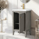 Vanity Art Freestanding Vanity, Driftwood Gray, 20", Single Sink, Golden Brushed