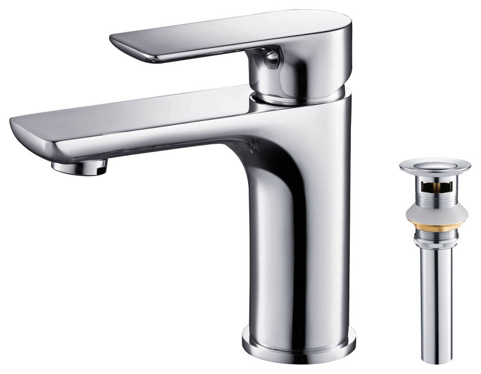 Tender Single Handle Bathroom Sink Faucet, Chrome