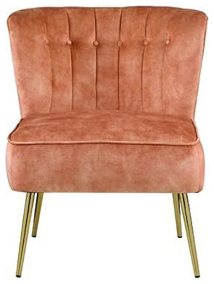 Ac00126, Accent Chair, Burnt Orange Velvet, Sambell