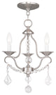 Chesterfield Mini Chandelier, Brushed Nickel