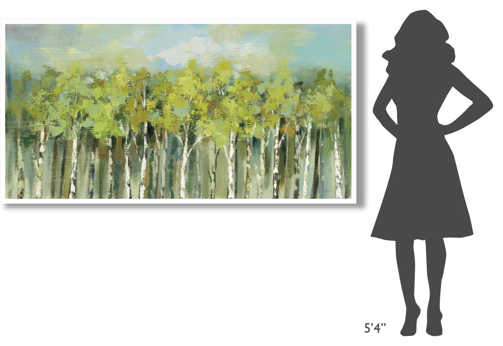 "April Tree Tops" Digital Paper Print by Silvia Vassileva, 74"x38"