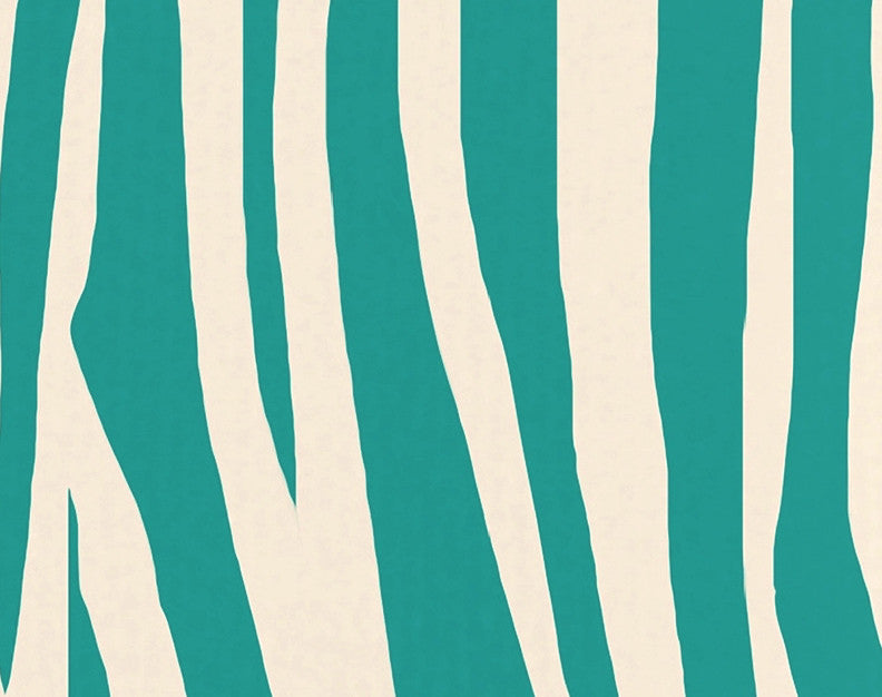 Wood Stripe Geometric Print Hand Towel, Jade
