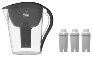 Drinkpod Ultra Premium Alkaline Water Filter Pitcher, 3.5L, Black