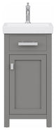 Mia 18 In. Integrated Ceramic Sink Top Vanity in Cashmere Grey with Faucet