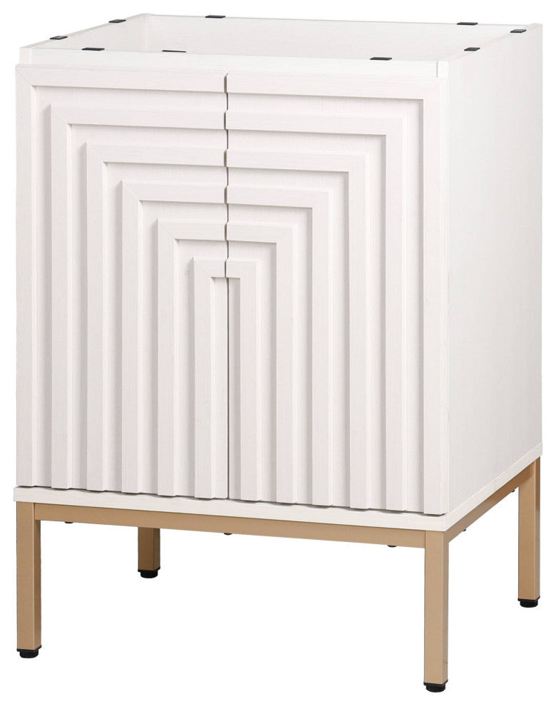 Rowan Geometric 2-Shelf Bath Vanity Cabinet Only, Sink Basin Not Included