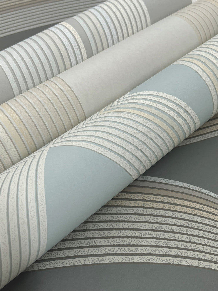Light Neutral Progression Ogee Wallpaper