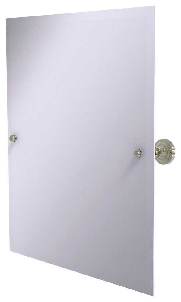 Frameless Tilt Mirror with Beveled Edge, Polished Nickel