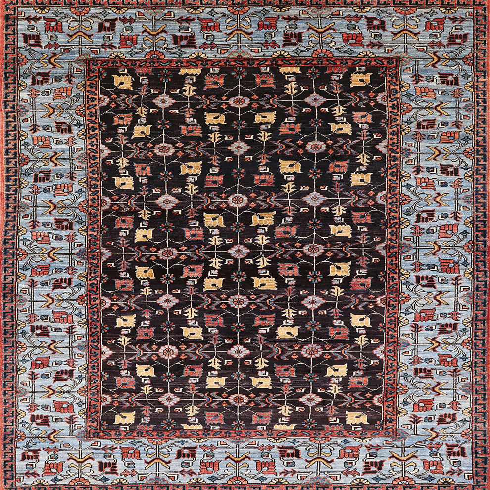Ahgly Company Indoor Square Mid-Century Modern Area Rugs, 5' Square