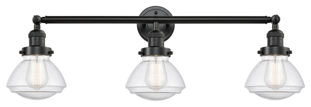 Olean 3 Light 31" Bath Vanity LIght, Oil Rubbed Bronze, Seedy
