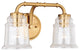 Toledo 2-Light Vanity Natural Brass
