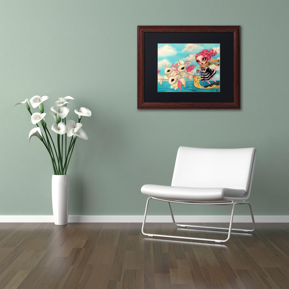 Natasha Wescoat 'Epic Adventure' Art, Wood Frame, Black Mat, 20x16