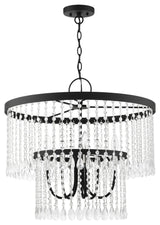 Black Transitional, Dazzling, Modern Classic, Pendant Chandelier