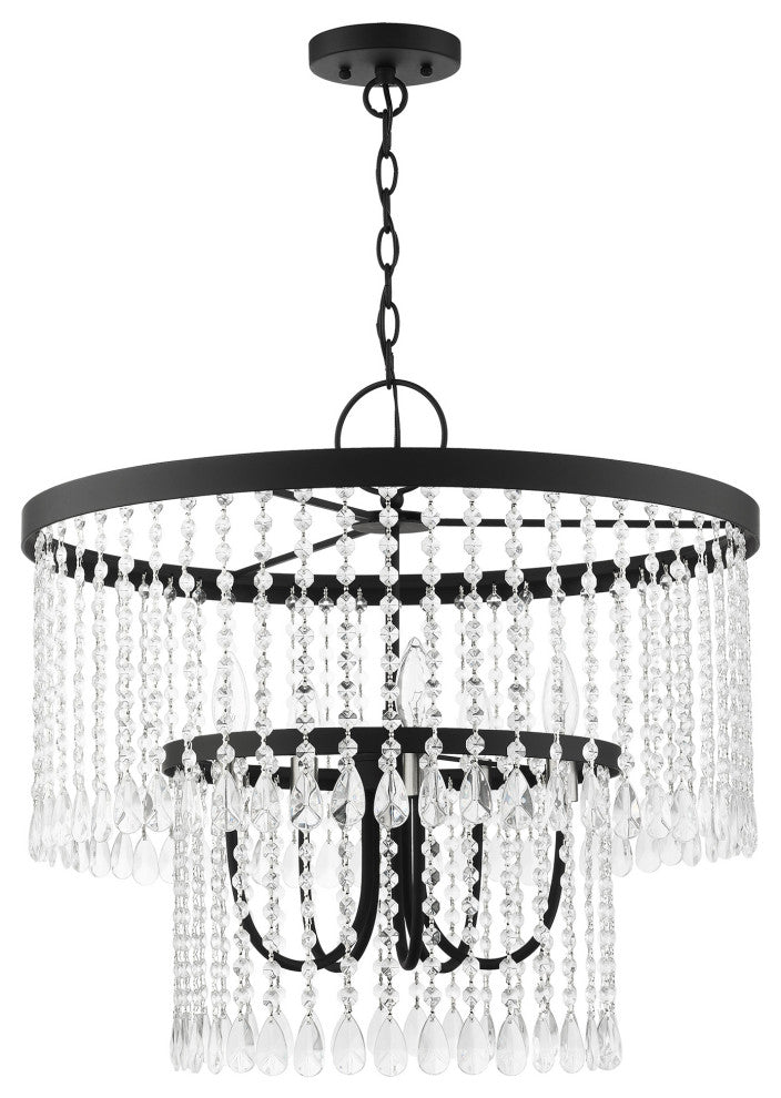 Black Transitional, Dazzling, Modern Classic, Pendant Chandelier