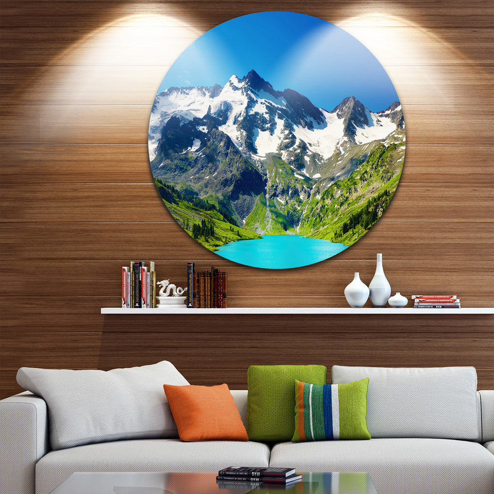 Green Mountain Lake, Photography Disc Metal Wall Art, 36"
