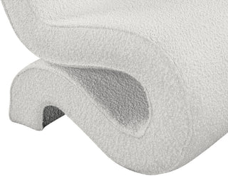 Desiree Boucle Fabric Upholstered Accent Chair, Cream
