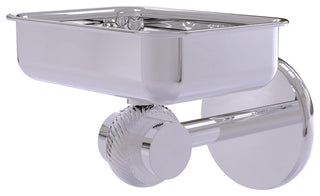 Satellite Orbit Two Wall Mount Soap Dish With Twist Accents, Polished Chrome