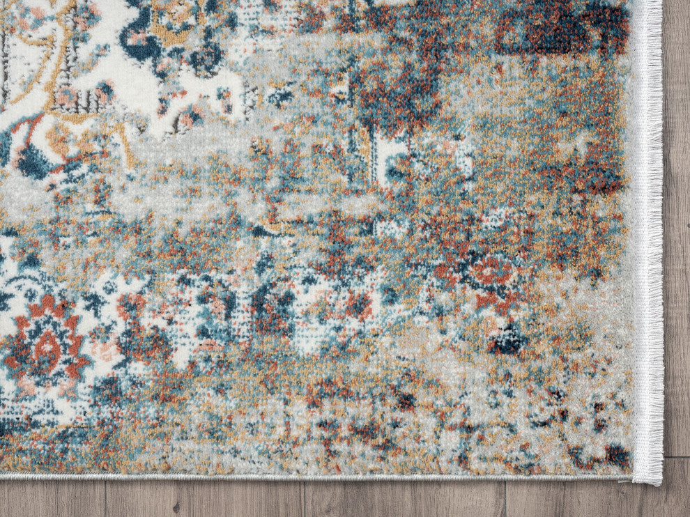 Abani Rugs Azure AZR200A Blue and Grey Vintage Area Rug