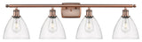Innovations 516-4W-AC-GBD-752 4 Light Bath Vanity Light, Antique Copper