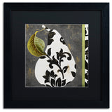 Color Bakery 'Decorative Pear I' Art, Black Frame, Black Matte, 16"x16"