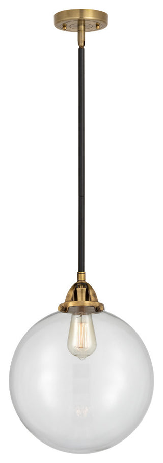 Beacon Mini Pendant, Black Antique Brass, Clear, Clear