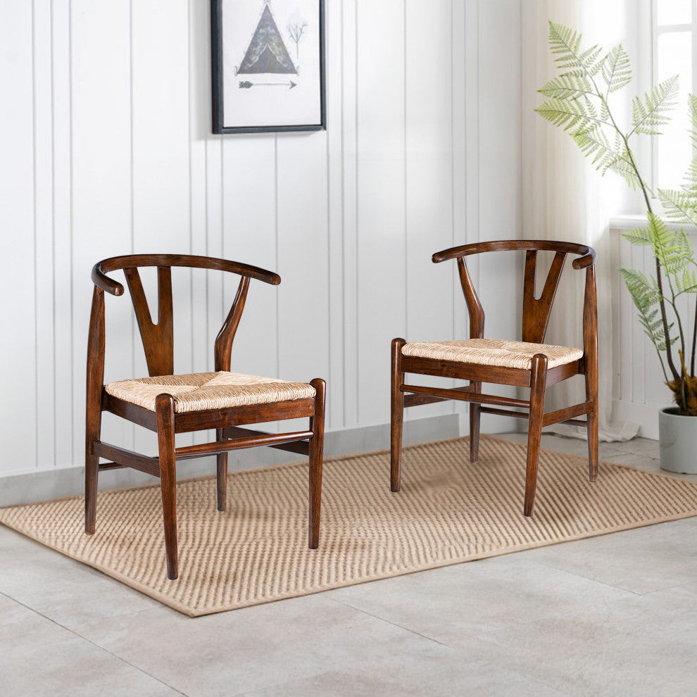 Wishbone Dining Chairs, Set of 2, Cappuccino