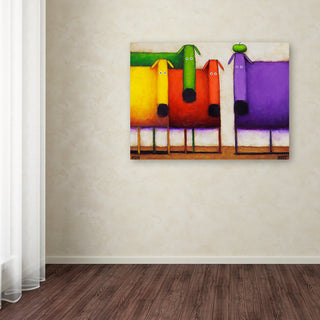 Daniel Patrick Kessler 'Rainbow Dogs ' Canvas Art, 32x24