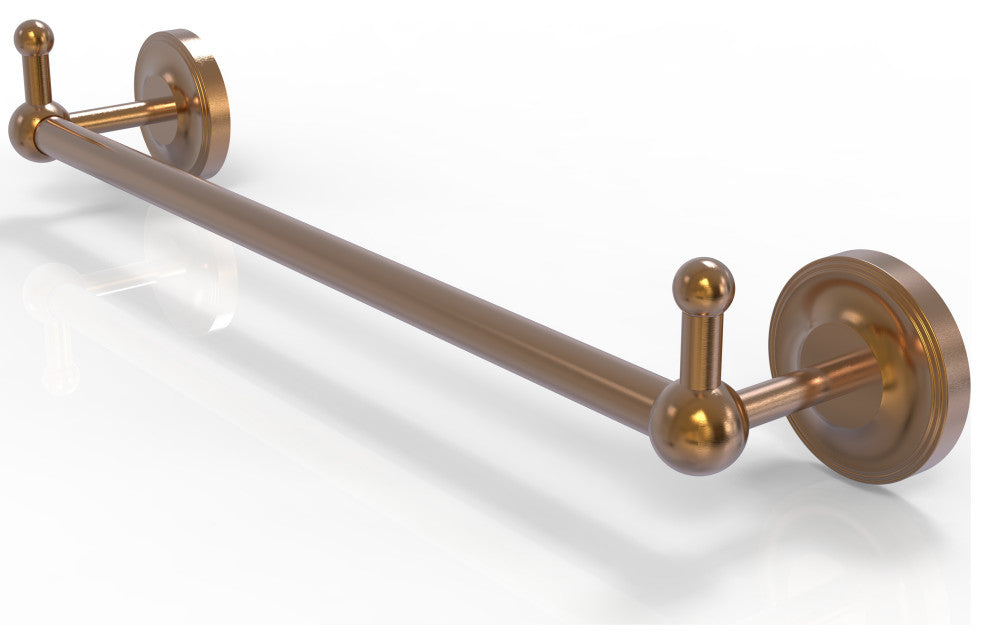 Prestige Regal 24" Towel Bar with Integrated Hooks, Brushed Bronze