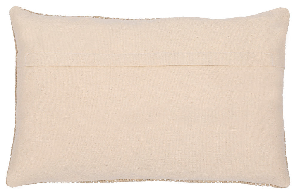 Surya Willa Oatmeal Pillow Shell With Polyester Insert 20"H X 20"W