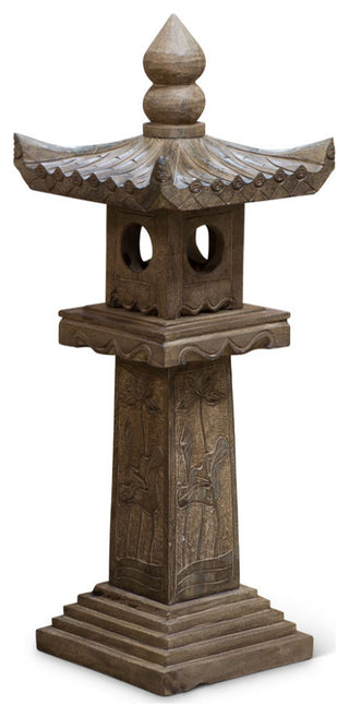 Hand Carved Stone Pagoda Chinese Lantern