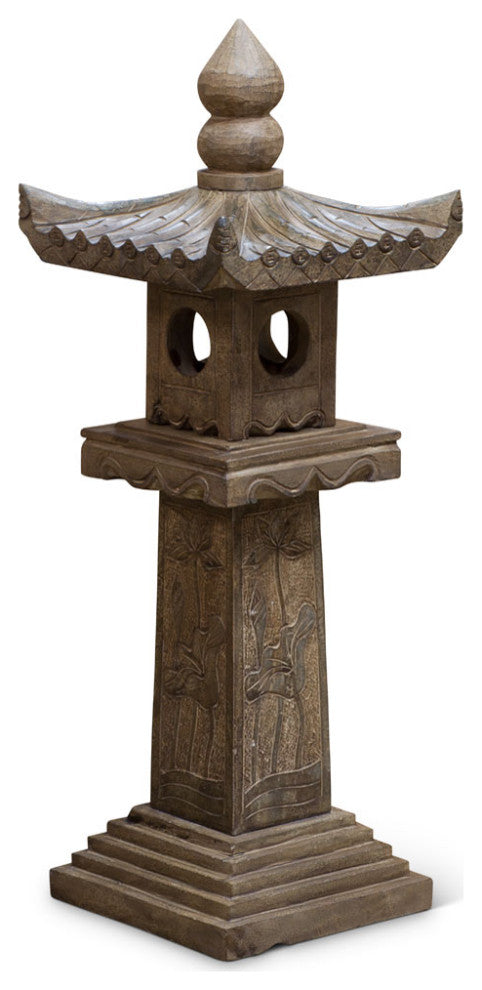 Hand Carved Stone Pagoda Chinese Lantern