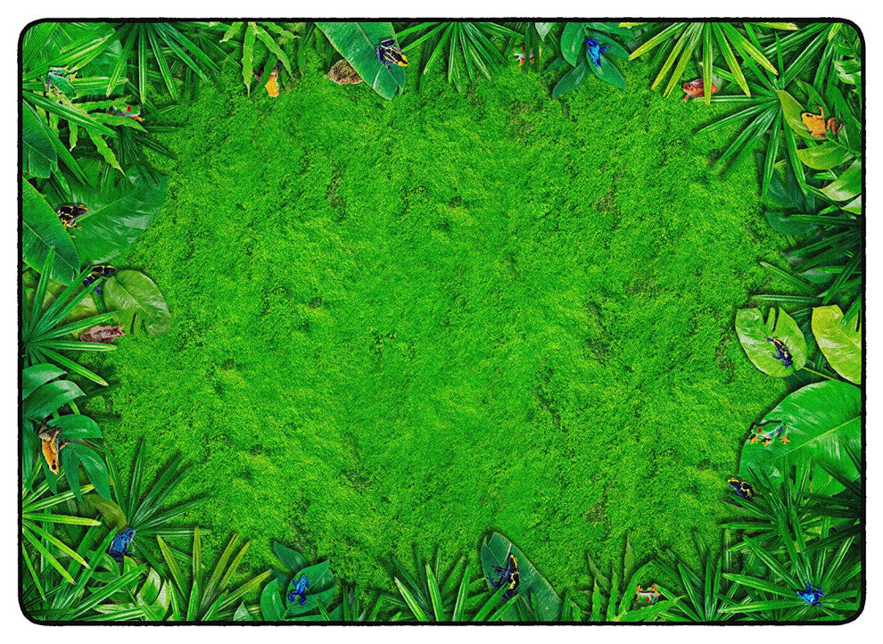 Flagship Carpets VA1013-58FS 10'6"X13'2" Rainforest Frogs Educational Rug