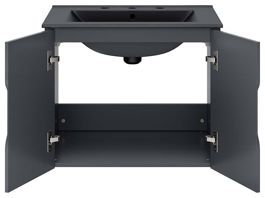 Vitality 24" Bathroom Vanity, Gray Black