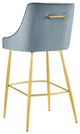 Bar Stool Chair Barstool, Set of 2, Blue, Velvet, Modern, Mid Century Lounge