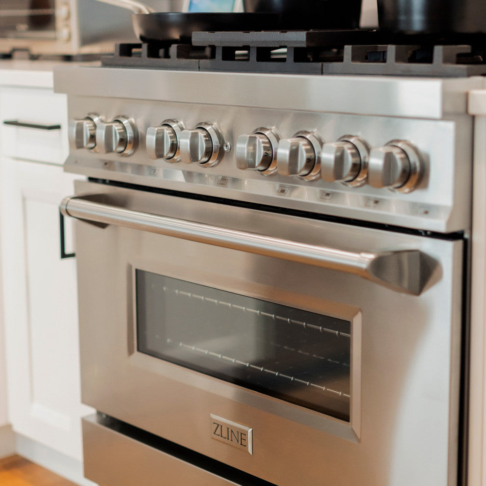 ZLINE Freestanding Range, Stainless Steel, Dual Fuel, RA36