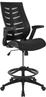 Black Mesh Drafting Chair