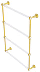 Pacific Beach 4 Tier 24" Ladder Towel Bar with Dotted Accents, Polished Brass