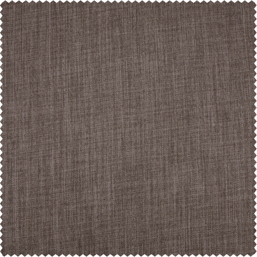 Dutch Cocoa Faux Linen Blackout Swatch Sample, 4Wx4L