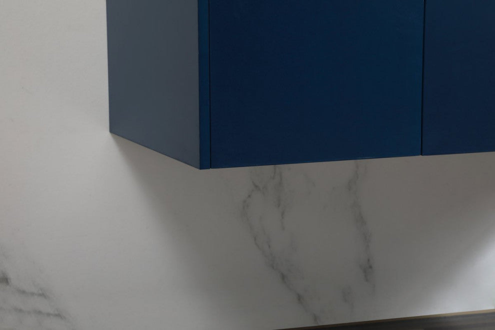 Phoebe Single Bathroom Vanity, Blue, 40", Without Backsplash