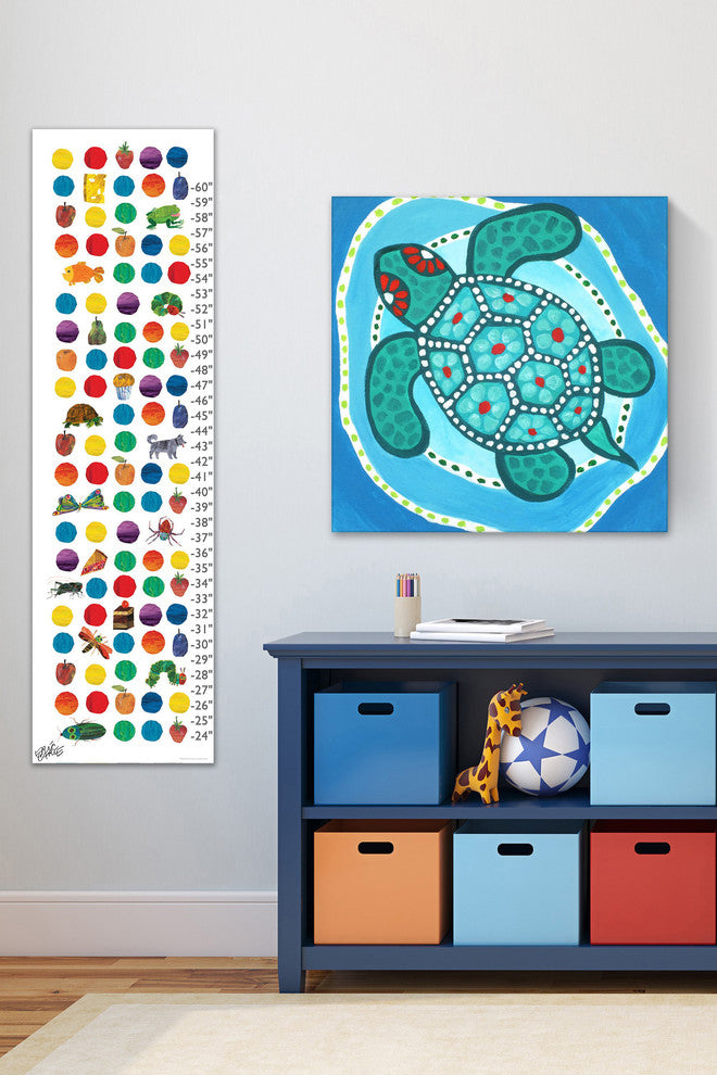 Marmont Hill, "Funky Turtle" by Nicola Joyner Painting on Wrapped Canvas, 24x24