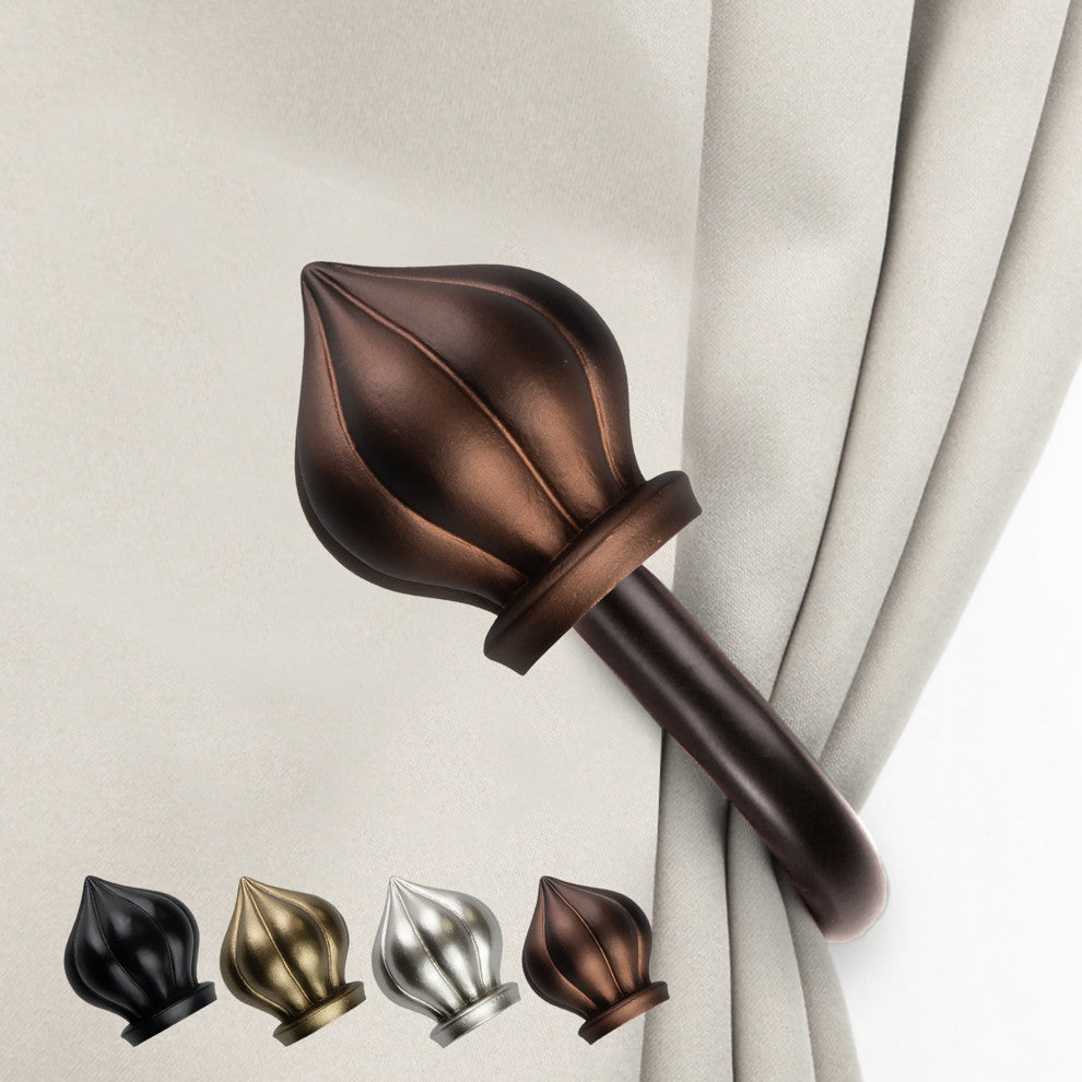 Meda Curtain Holdback Pair, Cocoa