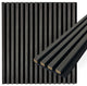 Acoustic Wood Wall Panels | Soundproof Paneling For Wall Decor, Charcoal, Pack of 6, Acoustica Slim